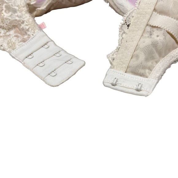 Victoria Secret Dream Angels Push Up Demi Cup Bra Size 34D Pink Lace Sexy - Picture 10 of 10